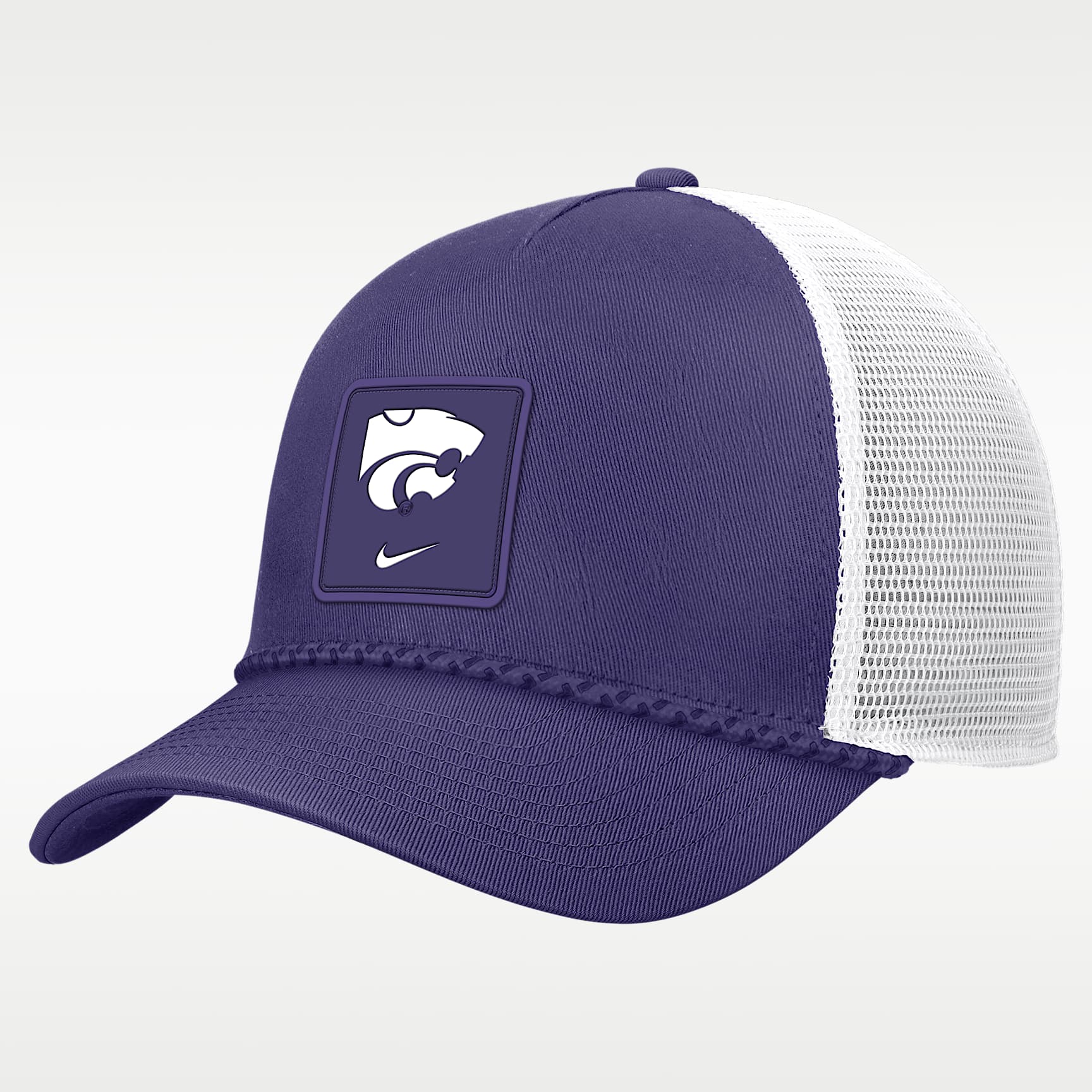 Kansas State Sideline Rope Men's Nike College Trucker Adjustable